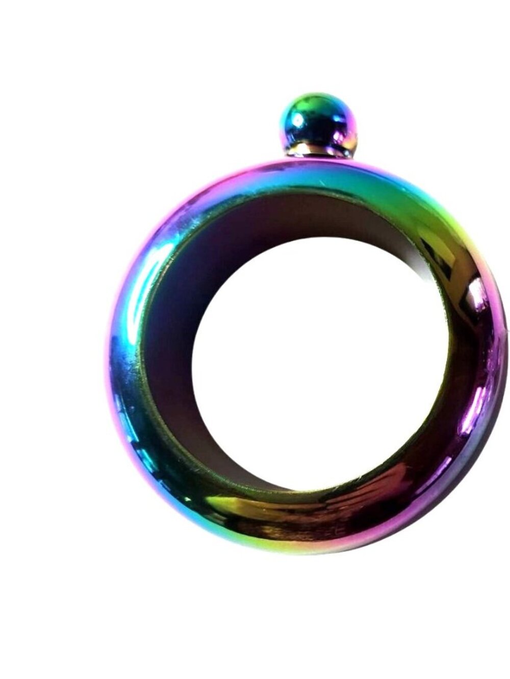 Bangle Flask Rainbow Stainless Steel Chic & Tonic 4 Oz Capacity Screw-On Cap